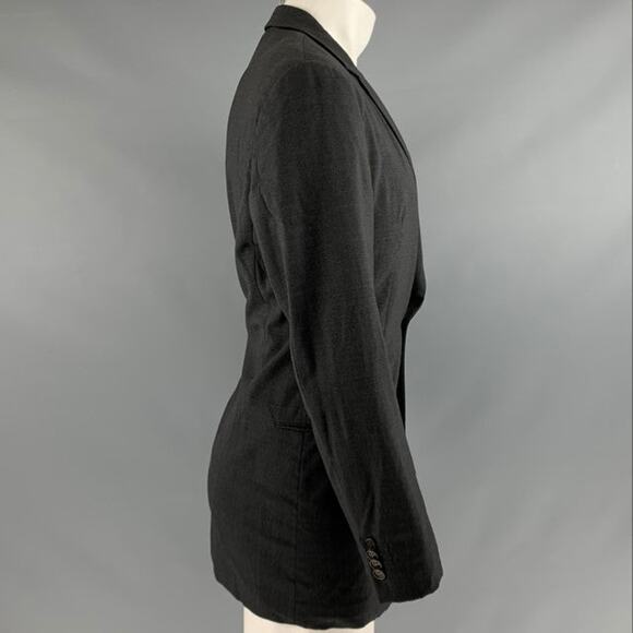 GIORGIO ARMANI Size 40 Grey Wool Spandex Single Button Sport Coat - Picture 2 of 6